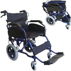 Offerte prezzi Sedia a rotelle / carrozzina da transito pieghevole per disabili - larghezza seduta 46cm - portata 1 Sedia a rotelle / carrozzina da transito pieghevole per disabili - larghezza seduta 46cm - portata 1