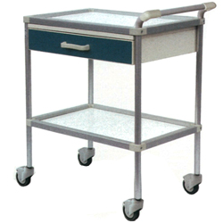 Offerte prezzi Carrello ospedaliero per medicazione deluxe in acciaio inox - 2 ripiani - con cassetto - 65x45xh.80c Carrello ospedaliero per medicazione deluxe in acciaio inox - 2 ripiani - con cassetto - 65x45xh.80c