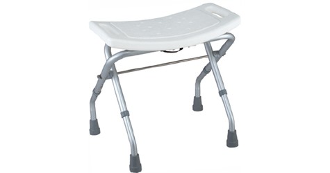 Sgabello Bagno A Ventaglio HOMASIS 2 Ripiani - In HDPE, Impermeabile, Antiscivolo, Portata 150kg, Bianco O Marrone